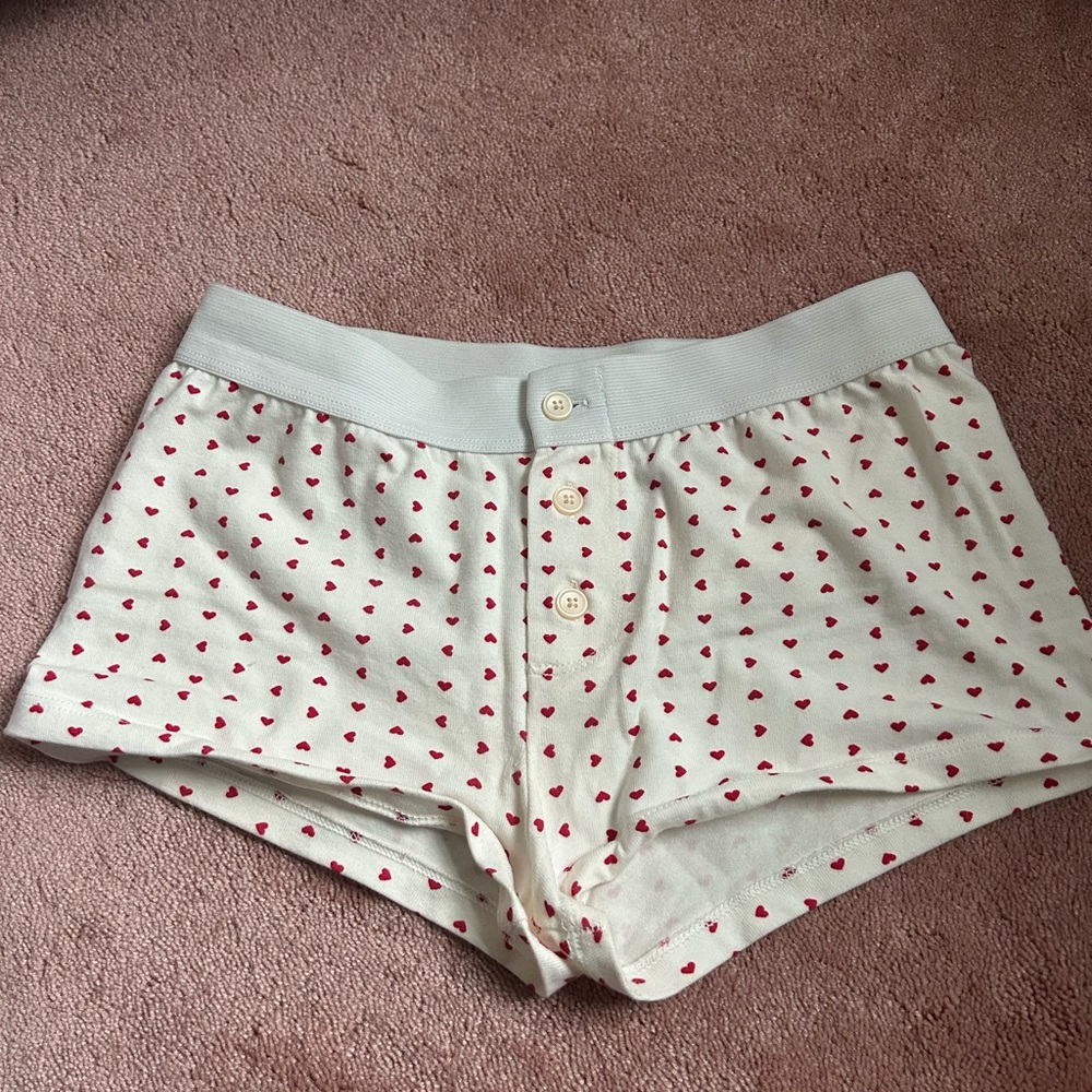 Brandy melville heart sleep shorts
